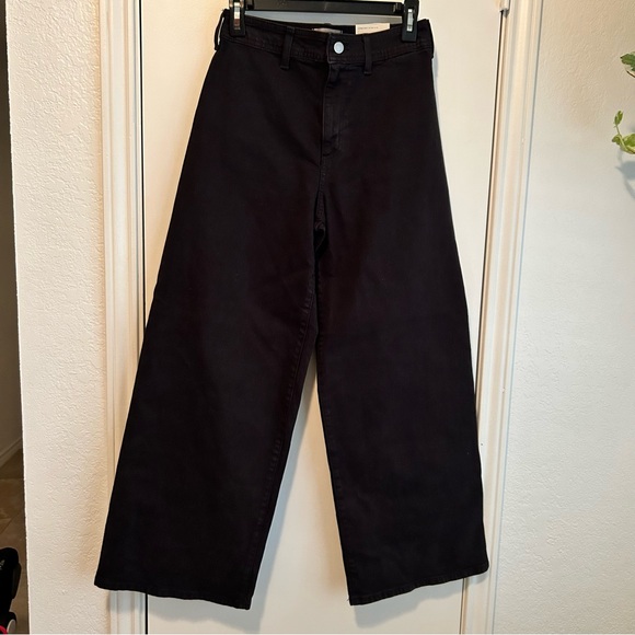 High Rise Wide Leg Black Denim - Picture 2 of 7